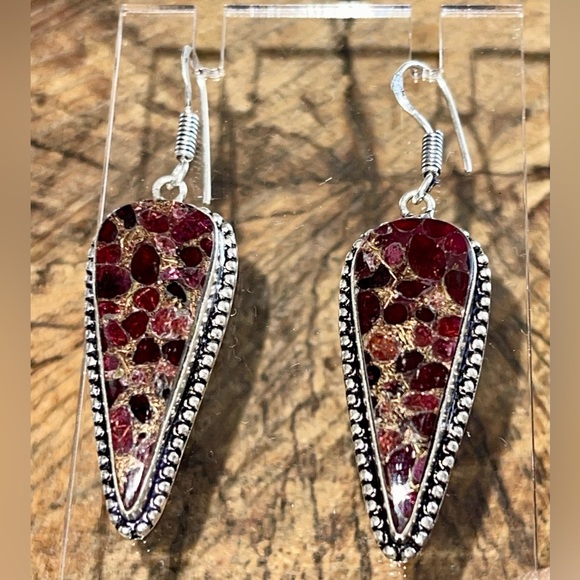 Ruby in Copper Earrings 2” - Picture 7 of 11